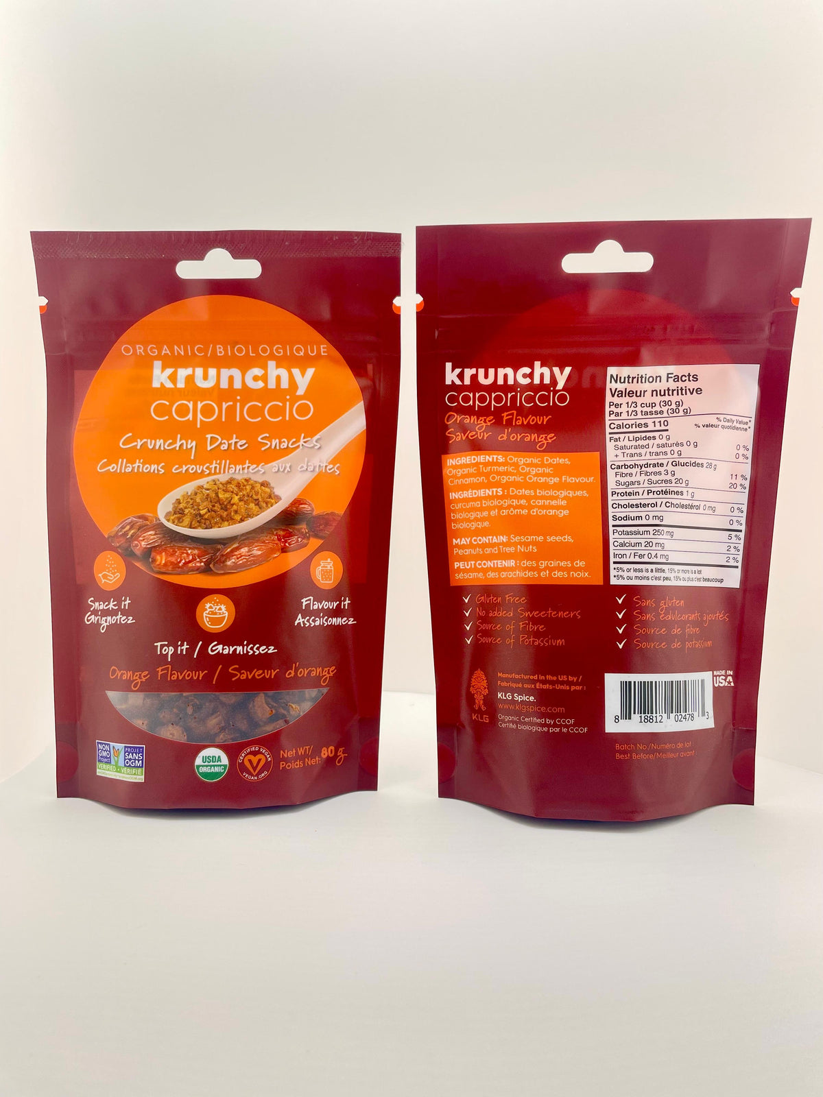 1 Bag Krunchy Capriccio 80 grams (baked dates)